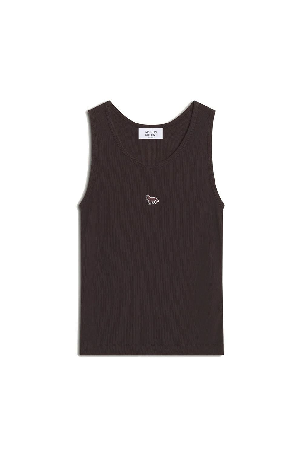 BABY FOX RIBBED TANK TOP - GANACHE (MW00121KA0033) Maison Kitsune -Women-(メゾンキツネ)