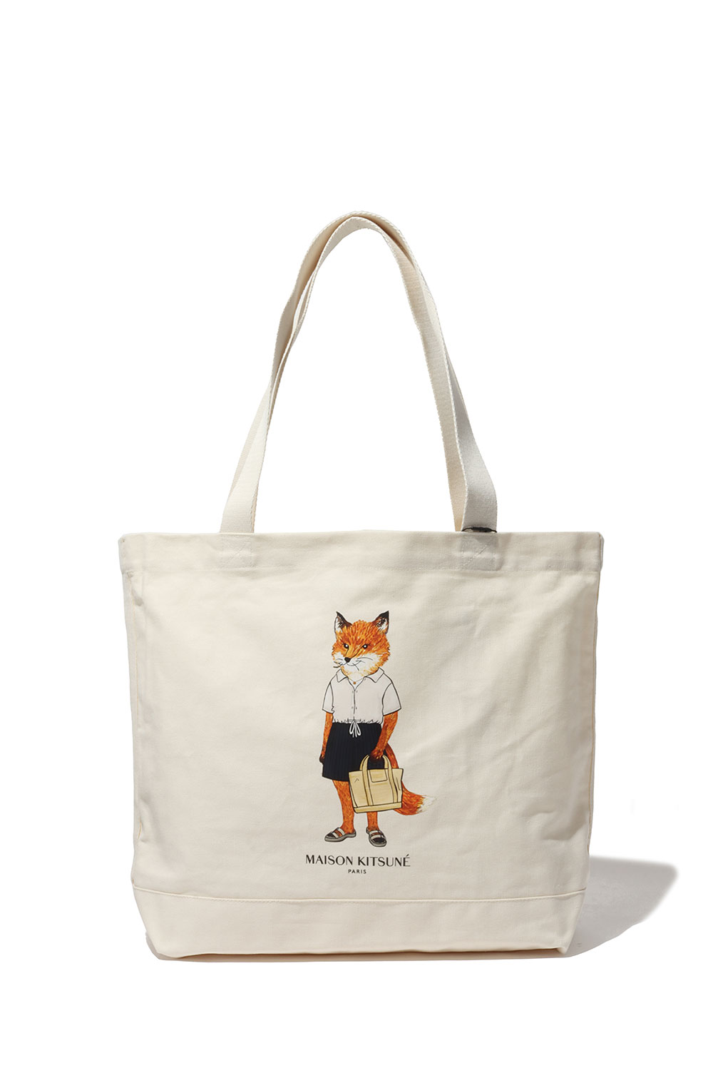 DRESSED FOX TOTE - ECRU (QU05108WW9042) Maison Kitsune -Women-(メゾンキツネ)