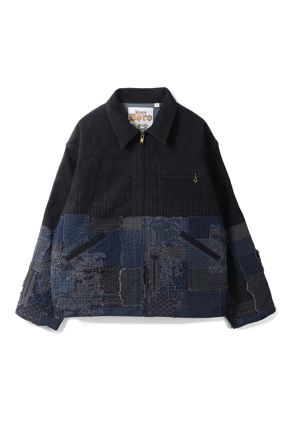 【P10倍】Dear Boro Zip Jacket - BLACK (793-6155002) DEAR BORO(ディアボロ)