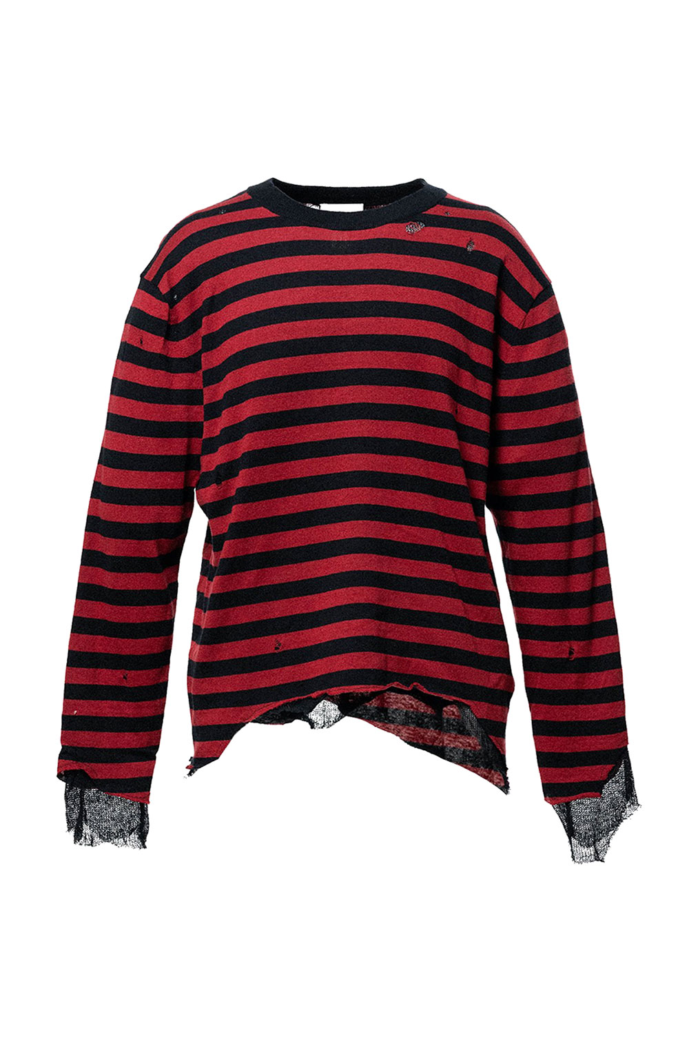 Layered Horizontal Striped Knit - RED (G16PO066) KAMIYA(カミヤ)
