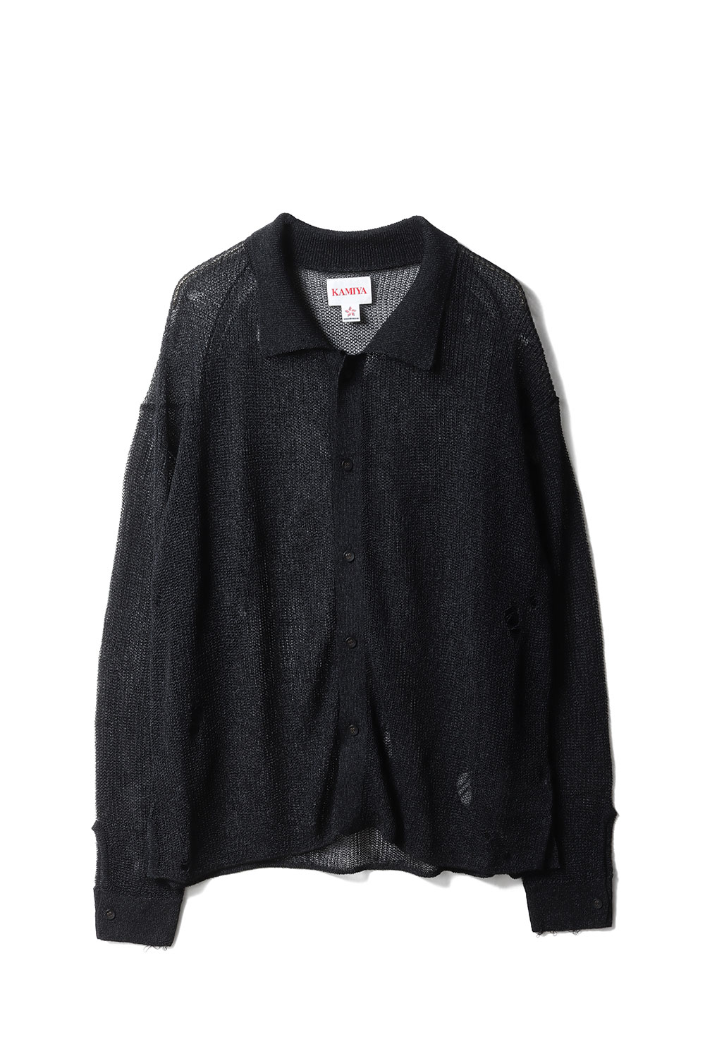 【P10倍】Metallic Knit Shirt - BLACK (G16CD067) KAMIYA(カミヤ)