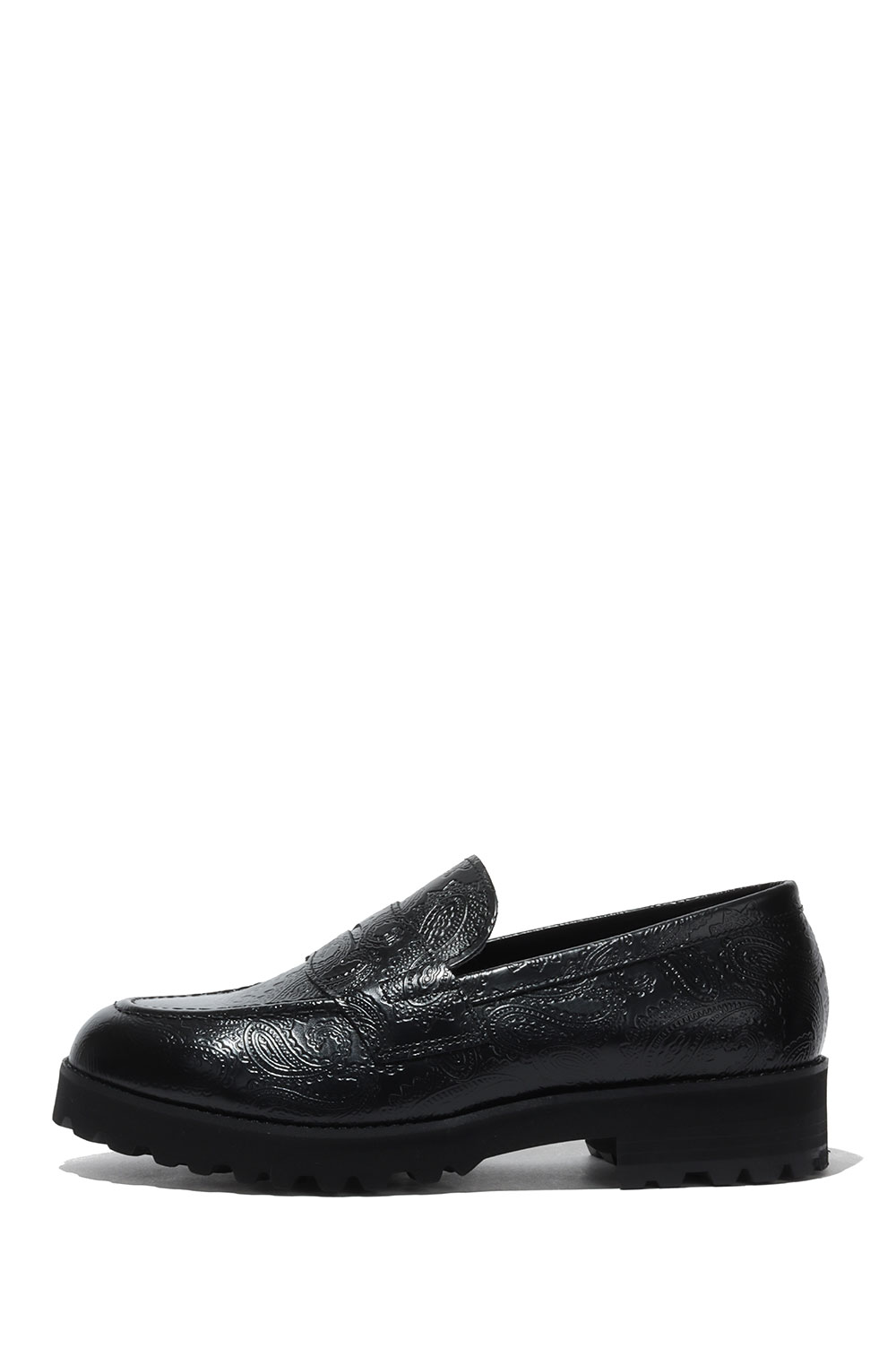 TANK SOLE LOAFERS (K027) - BLACK PAISLEY KENFORD(ケンフォード)
