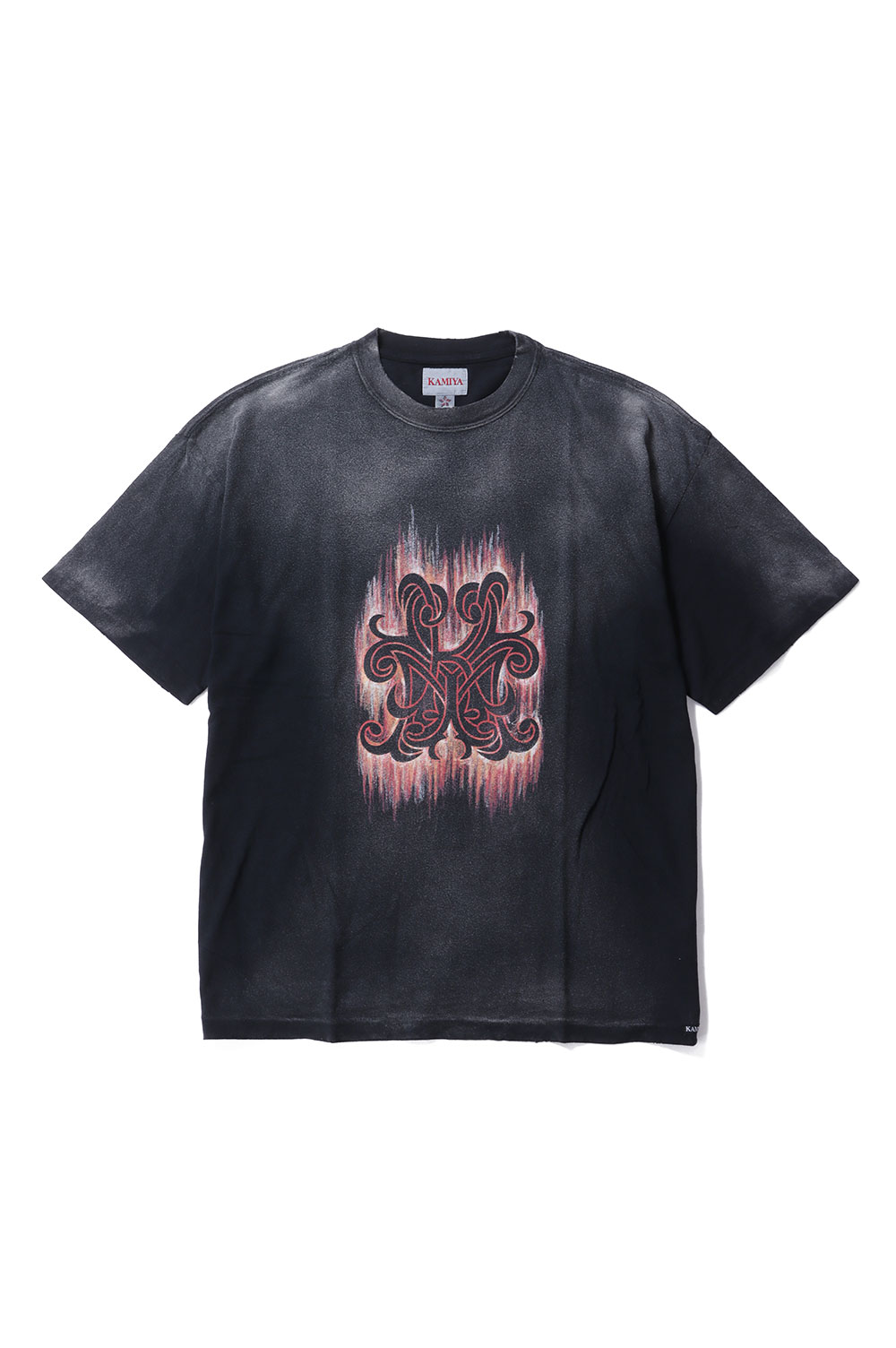 CRAYON FLAME KMY Tee - BLACK (G16TS085) KAMIYA(カミヤ)