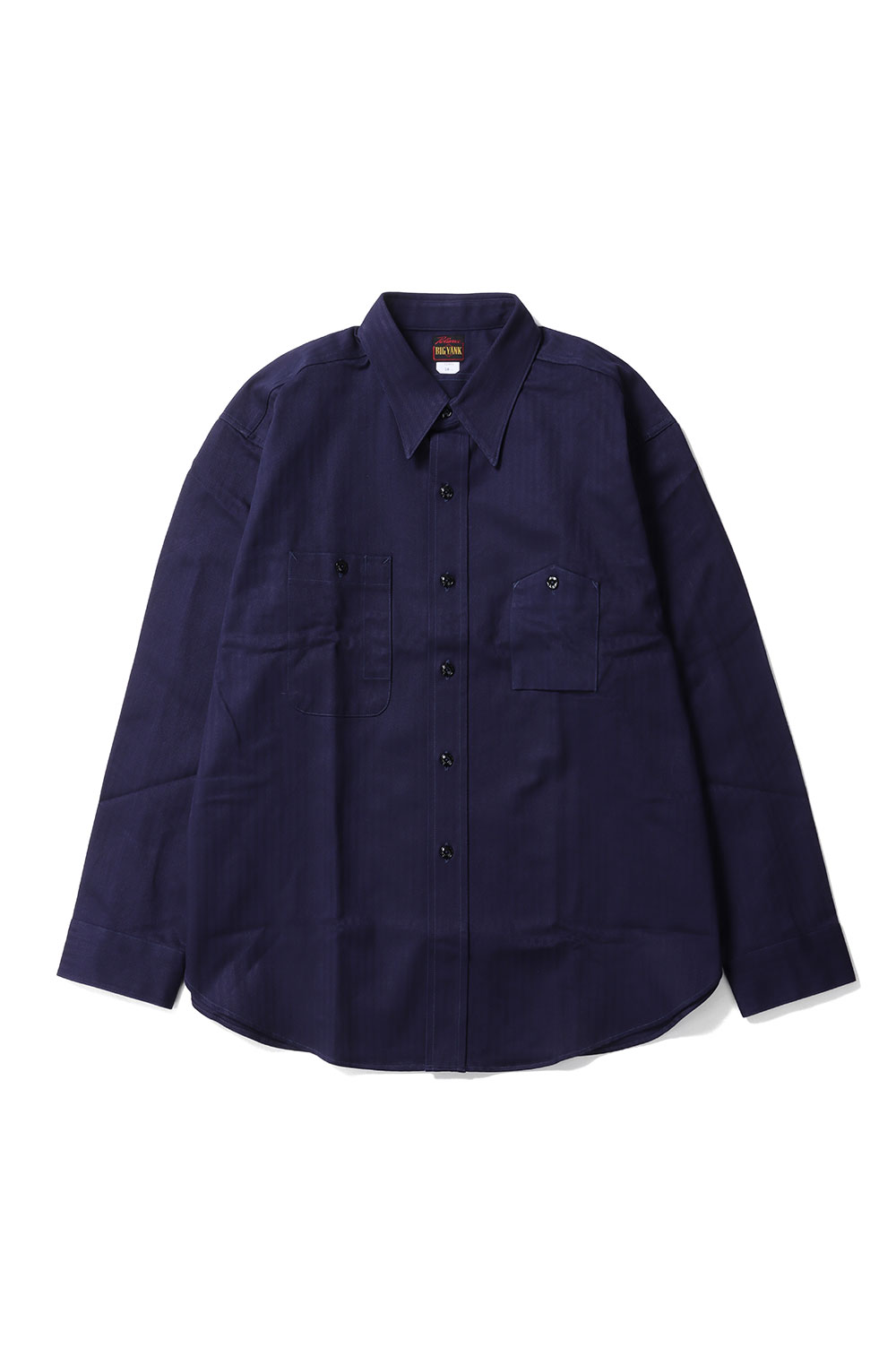 Y1944 HBT SHIRT - NAVY (602-261-03) BIG YANK(ビッグヤンク)