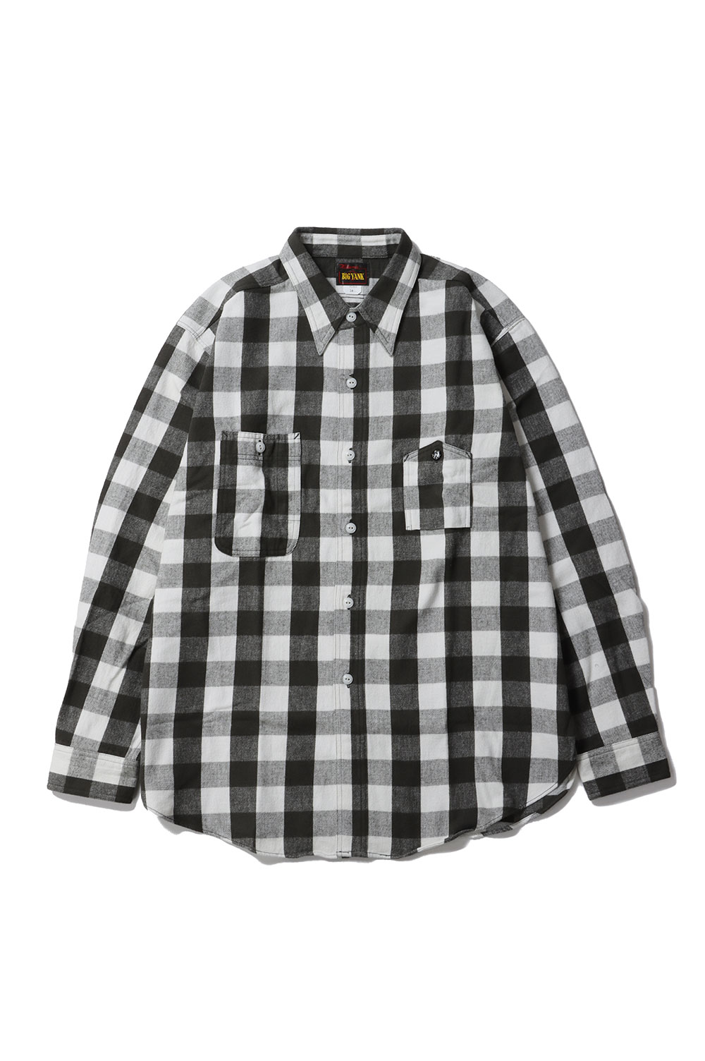 Y1945 FLANNEL SHIRT BROCK CHECK - WHITE (602-261-04) BIG YANK(ビッグヤンク)