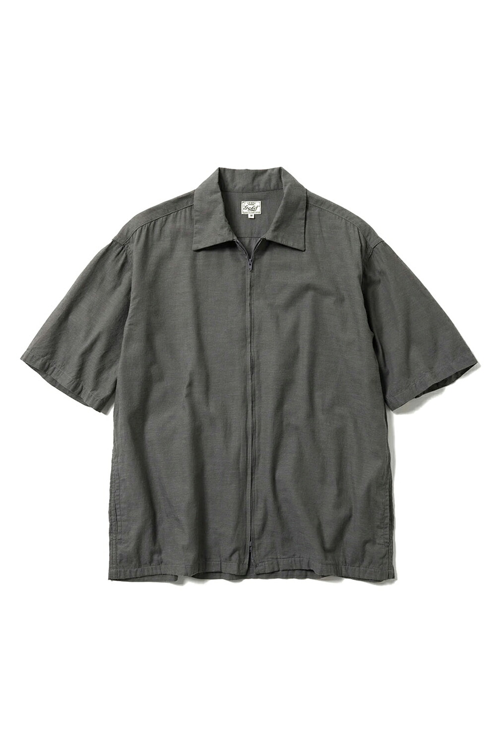 【P10倍】VAT DYE CHAMBRAY SAS ZIP SHIRTS - GRAY (GL39650) Gold(ゴールド)