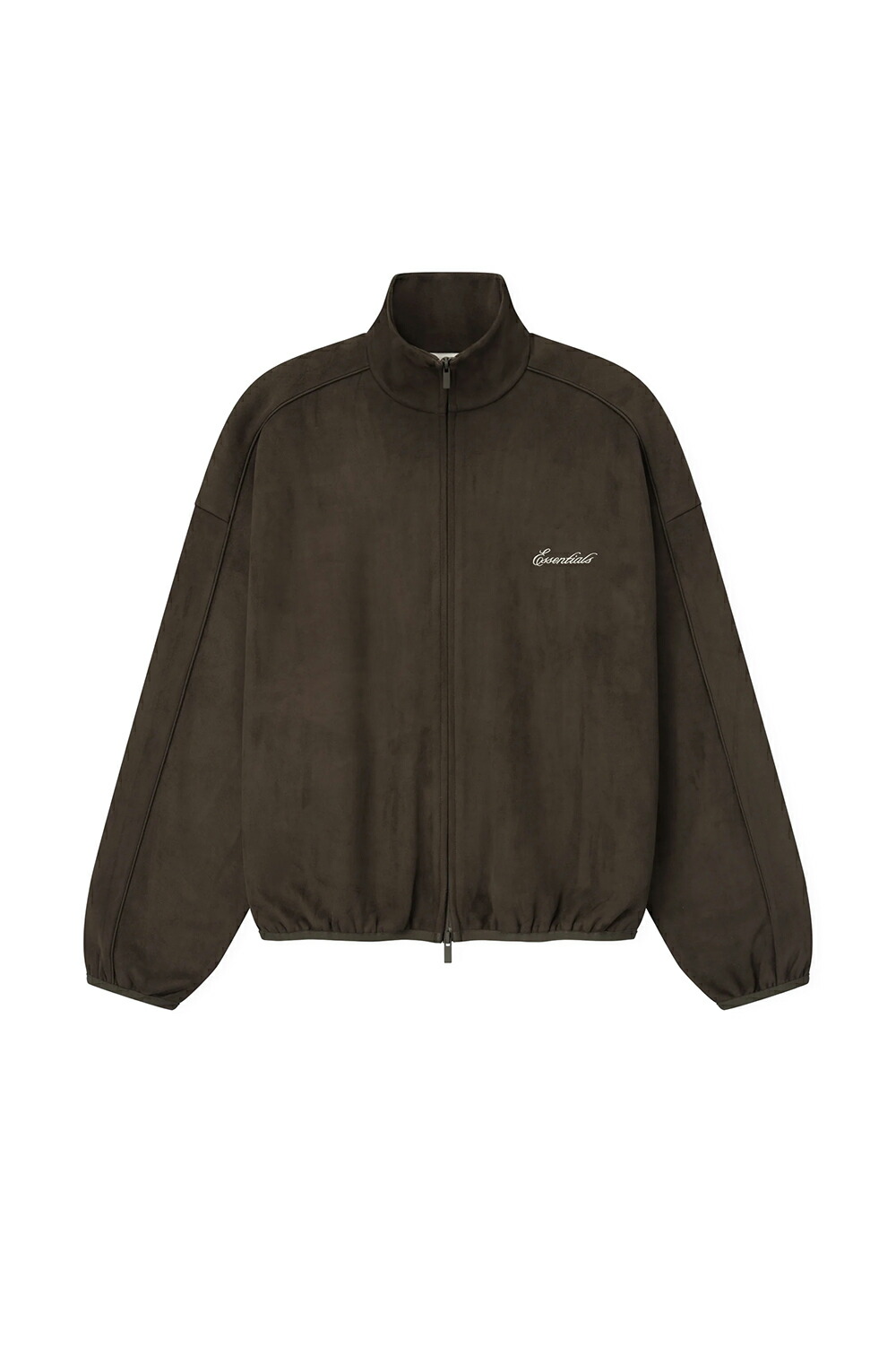 Suede Fleece Signature Modern Track Jacket W/ Piping - BROWN (192SP266942F) ESSENTIALS(エッセンシャルズ)