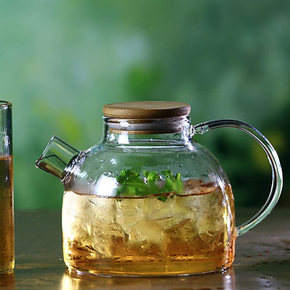楽天市場】【1L】耐熱 ガラスポット 麦茶ポット 直火 対応 1