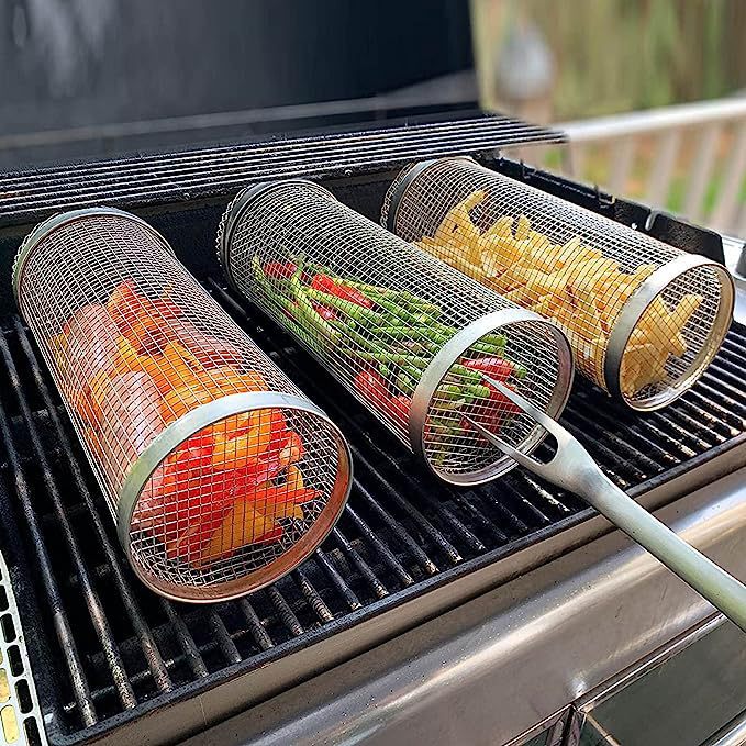 バーベキュー・調理用品 Masa 楽天市場】二個セット ツール 焼き筒 防錆 焼き網 高耐久 BBQ網
