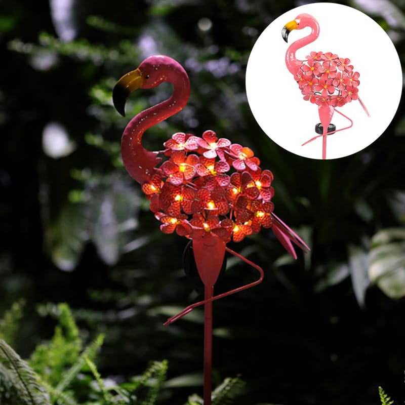 楽天市場】2本セット ソーラーライト LED フラミンゴ 埋め込みライト