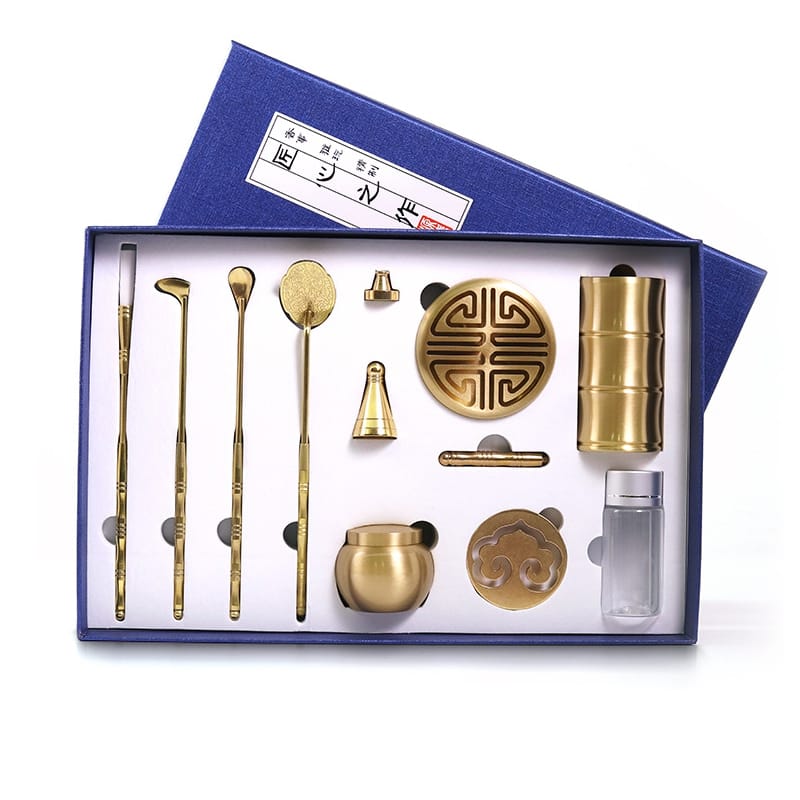 楽天市場】11点セット 香道具 火道具 真鍮製 卓上 DIY 逆流香 円錐形型