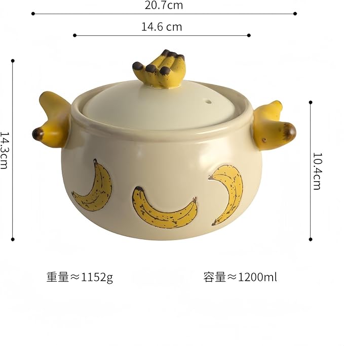 砂鍋 ひとり鍋 土鍋 シチュー鍋 セラミックキャセロールセット、蓋付きキャセロール、両手で持ち運べ、お手入れが簡単で耐久性があります 軽量 ご飯用 かわいいキャセロール 一人用 シチュースープ 1.2L ギフトに最適