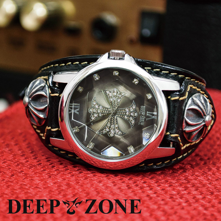 70％以上節約 Deep zone 腕時計 メンズ ジルコニアクロス 文字盤
