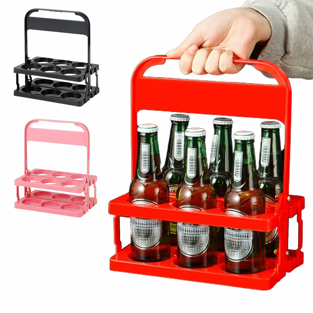 ボトルキャリア　ビールキャリー　ワインポーター　　ボトルキャリー 楽天市場】【6本のボトルを運べる】ボトルキャリア 折りたたみ
