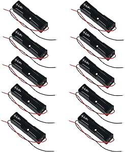 18650 バッテリーケース 10個入り 3.7V 電池ケース ボックス 電池ホルダー バッテリー収納ボックス ケースホルダー 18650バッテリー用 (1本リード線付き)