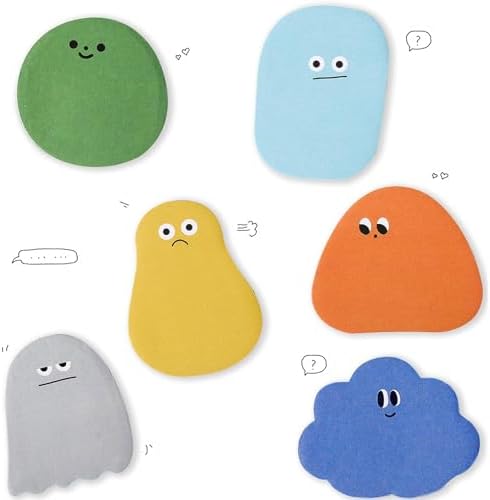付箋 文房具 付箋 可愛い おもしろ カラフル メモ帳 強粘着 メモ帳 メモ用紙 シール 便利シール 付箋 メッセージカード 文房具 6枚セット マルチカラー