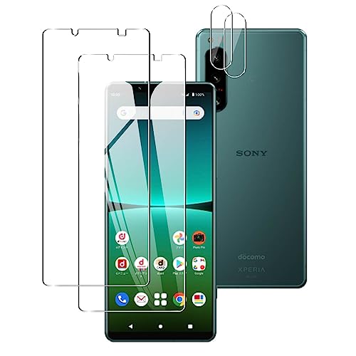 Xperia 5 iv ガラスフィルム (2枚) + レンズ保護フィルム (2枚) フィルム 指紋認証 さらさら 強化ガラス SO-54C / SOG09 保護フィルム 硬度9H 飛散防止 指紋防止 自動吸着 高感度 貼り付け簡単 高透過率 3D Touch対応 送料無料 103,045円
