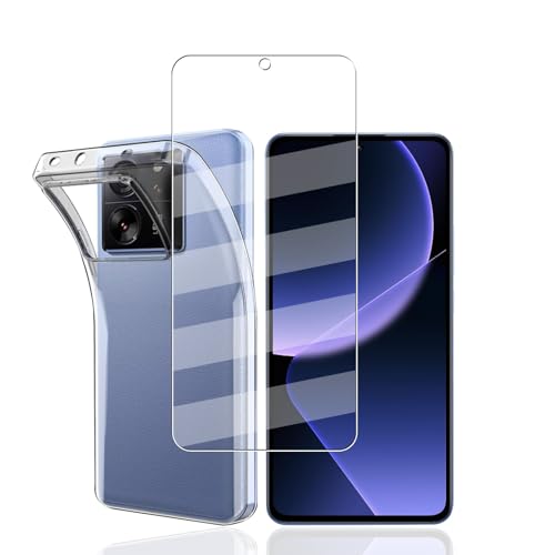 Xiaomi 13T / 13T Pro ガラスフィルム 液晶保護 フィルム 強化ガラス 気泡ゼロ 指紋防止 Xiaomi 13T / 13T Proケース クリア TPU 耐衝撃 落下防止 専用保護 シリコン ケースXiaomi 13T / 13T Pro ガラスフィルム + TPU セット 送料無料
