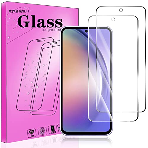 Galaxy A54 5G ガラスフィルム Galaxy A54 SCG21 強化ガラス 保護フィルム Galaxy A54 5G SC-53D 液晶保護フィルム 硬度9H 気泡ゼロ 飛散防止 衝撃吸収 指紋防止 簡単貼り付け [2枚セット] 送料無料