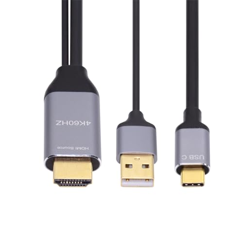 USB有線テレビ リヴァーシブル 4k@60hz HDMI 1.4 出どころ 牡 - USB 3.1 Type C USB-C 見せびらかす 牡 高品位テレビ 有線テレビ ノートパソコンモニター用 1.8m UC-129-HDF-CC