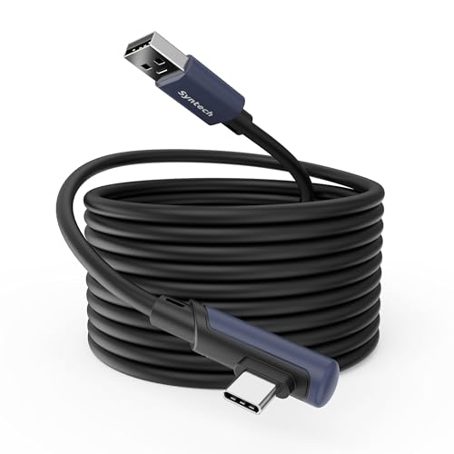 USB C 有線テレビ 5M Oculus / Meta Quest 3S / Meta Quest 3 Quest2 / Pro / Pico 4 / Ultra 添え物および マイコン / SteamVR と取り替えっこ性あり 弾丸道路 マイコン 資料伝える VR 天々書き割り用 USB 3.0 から USB C 有線テレビ 黒いこと