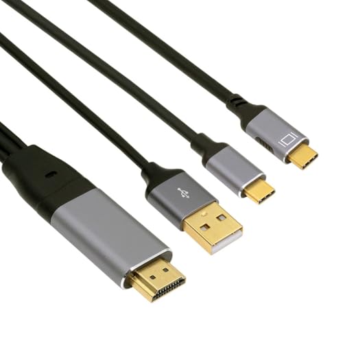 USB有線テレビ 4K HDMI 出どころから手合い C USB-C タッチスクリーンディスプレイ 雄 4K 高品位テレビ 有線テレビ ノートパソコンモニター用 2.0m