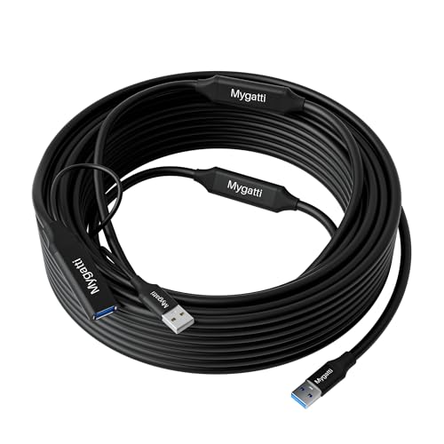 USB 延長ケーブル 20M USB3.0規格 延長ケーブル ロング 高速 安定 5.0Gbpsデータ転送 Type-Aオス-メスコード 3つ信号増幅器内蔵 3重シールド 低遅延 USB-A 延長線 家庭 オフィス 大型会議室 工場 倉庫 業務用 長い|deer-shop