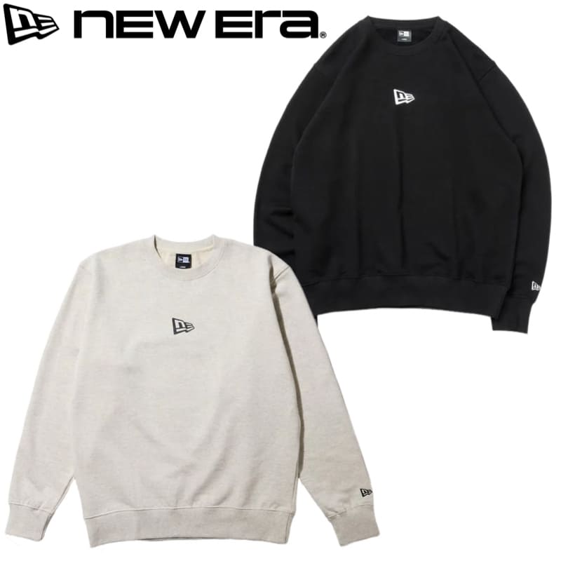 NEWERA ニューエラ 正規品 スウェット トレーナー プルオーバー フラッグロゴ ワンポイント シンプル ユニセックス メンズ レディース グレー オートミール 黒 ブラック 大きいサイズ M L XL LL XXL 3L｜DEF-STORE