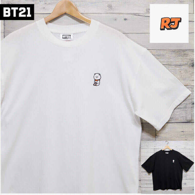楽天市場】【送料無料】BT21 BTS ワンポイント 刺繍 半袖 Tシャツ 半袖 