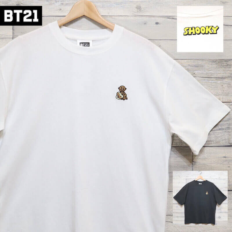 楽天市場】【送料無料】BT21 BTS ワンポイント 刺繍 半袖 Tシャツ 半袖