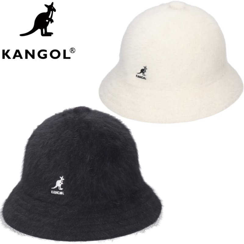 【送料無料】KANGOL カンゴール 正規品 ベルハット ベル型 ハット 帽子 ファーゴラ アンゴラ ファー カンガルー ロゴ メンズ レディース ユニセックス 白 ホワイト アイボリー 黒 ブラック|DEF-STORE