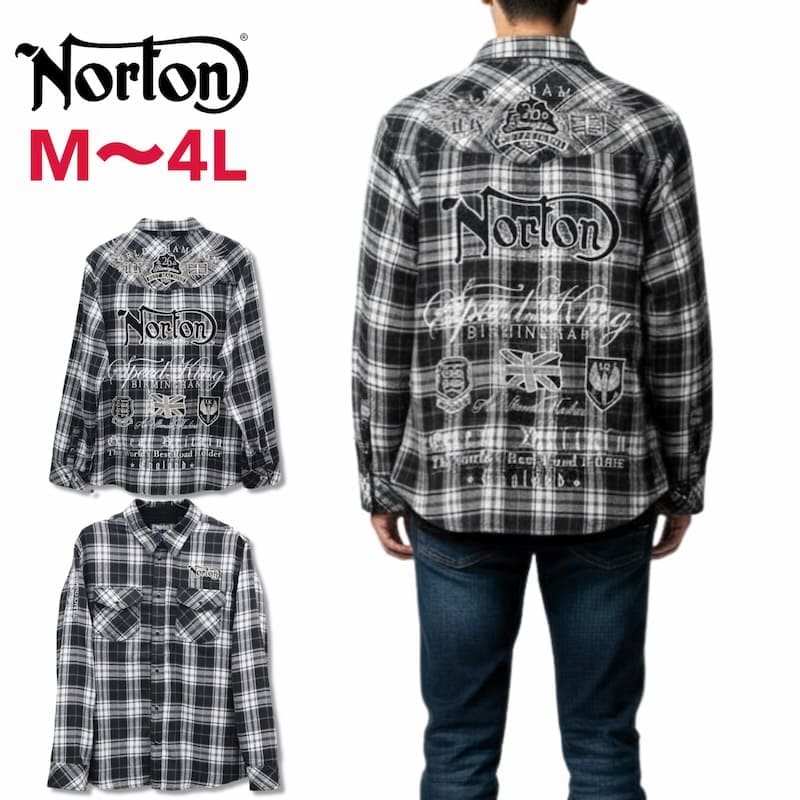 【貨物輸送無料】メンズ Norton ノートン 服 長袖 プルオーバー 読み合わせるプルオーバー 心地よいプルオーバー 読み合わせる柄 総柄 刺しゅう ロゴタイプ ドッグノートン コール天 気が大きい大きさ お召しもの ブランド名 レディース 黒黒いこと M L XL 3L 4L