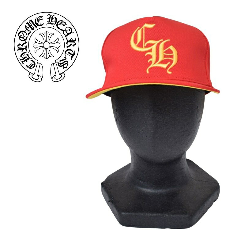 CHROME HEARTS クロムハーツ ベースボールキャップ 帽子 刺繍　CH Hat Baseball Cap 赤 レッド｜BigSize DEF 大きいサイズメンズ