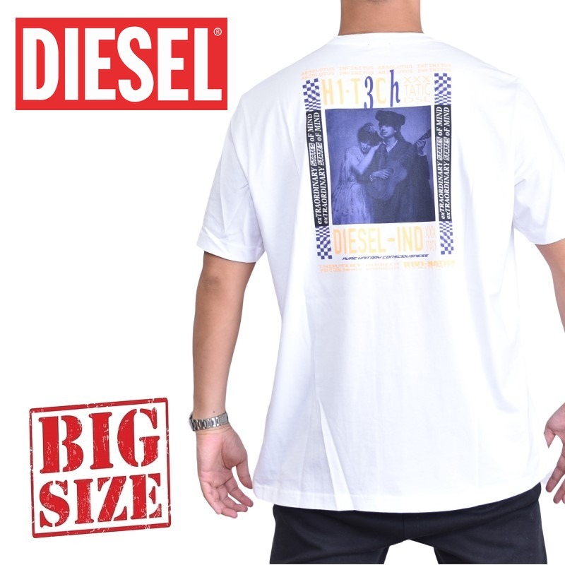 新しいスタイル Tシャツ カットソー Diesel ディーゼル メンズ 大きいサイズ 1 1 M便 Xxl 白 T Just Y15 ｔシャツ クルーネック 半袖 Www Hallsflorida Com