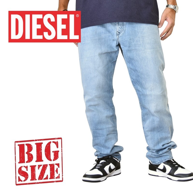 DIESEL ディーゼル ジーンズズボン下 デニム REGULAR SLIM TAPERED テーパード 伸ばすこと BUSTER 081AL STRETCH 38in 大層らしい大きさ メンズ