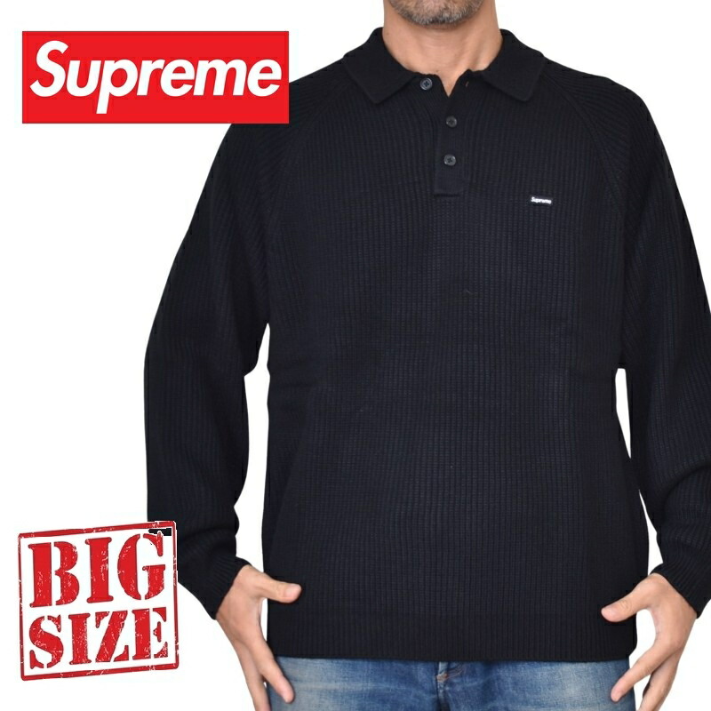 途轍も無い大きさ メンズ Supreme シュプリーム Small Box Polo Sweater スモールボックス席 ポロプルオーバー 編み物 XL