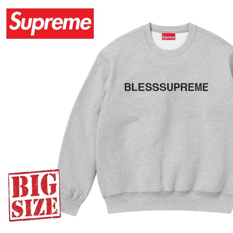 楽天市場】大きいサイズ メンズ Supreme シュプリーム BLESS Crewneck