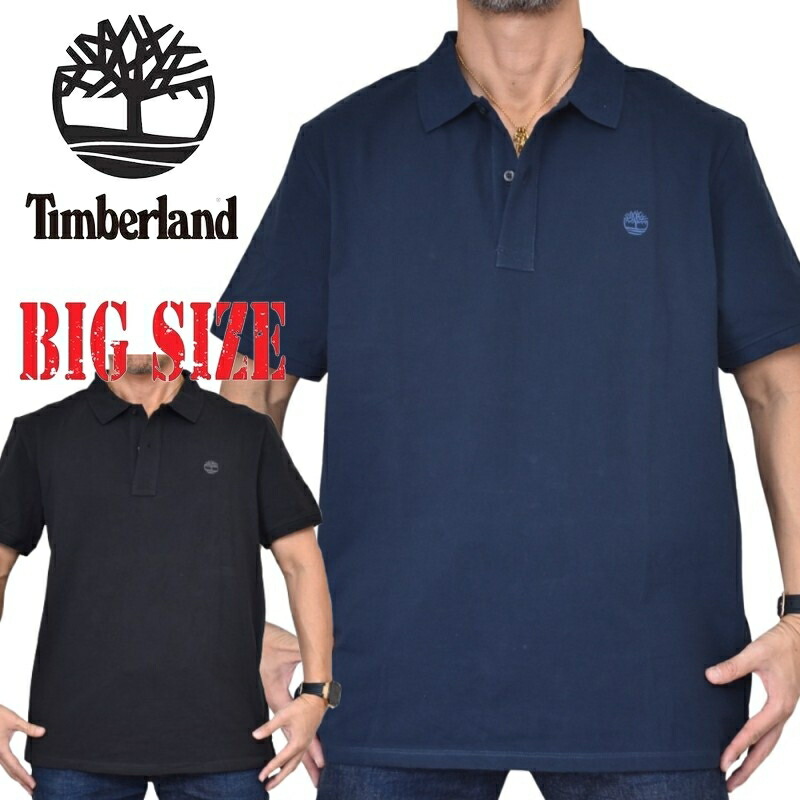 大層らしい大きさ メンズ ティンバーランド Timberland 半袖 ワンポイント 鹿の子 スポーツシャツ USA直輸入 XL XXL