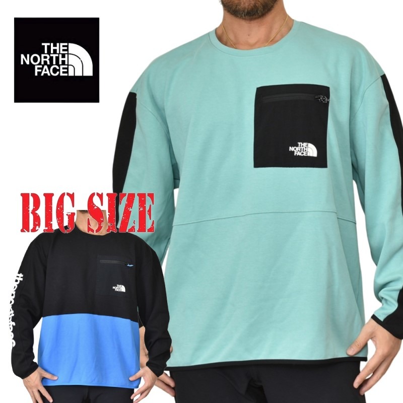 北の方人間の顔 馬鹿でかい大きさ メンズ トレーナー 労働者の一団素っ首 調教師 Tech Crew XL THE NORTH FACE USA模範例