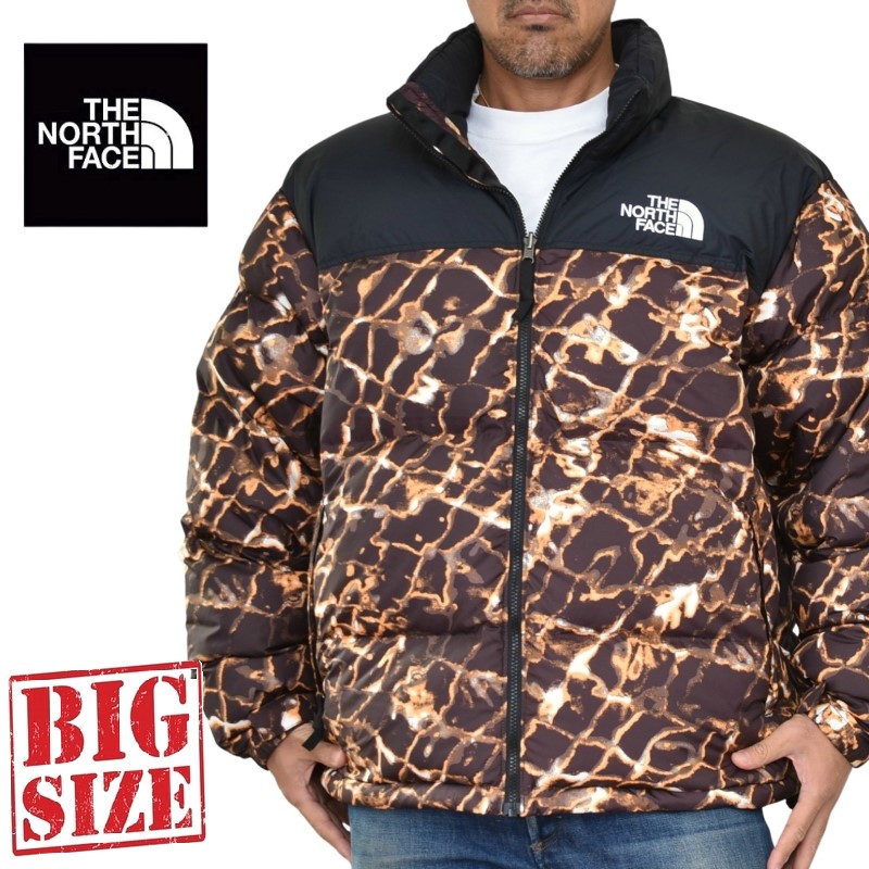 大きいサイズ メンズ ノースフェイス THE NORTH FACE ダウンジャケット ヌプシ アウター PRINTED 1996 Nuptse Jacket USAモデル XL XXL XXXL