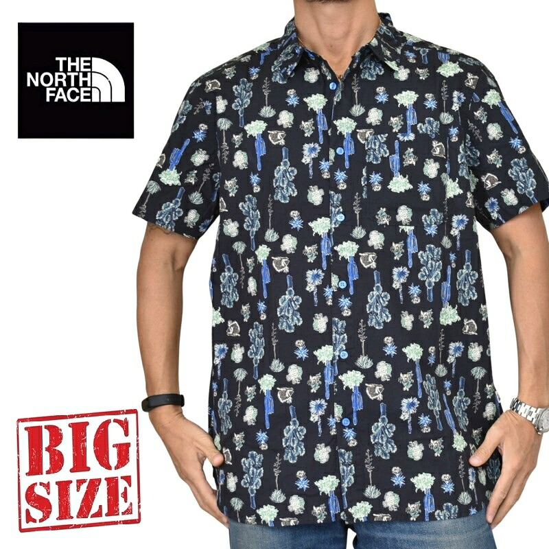 大きいサイズ メンズ ノースフェイス THE NORTH FACE 半袖 シャツ 胸ポケット キャンプ アウトドア BAYTRAIL SHIRT USAモデル XL XXL