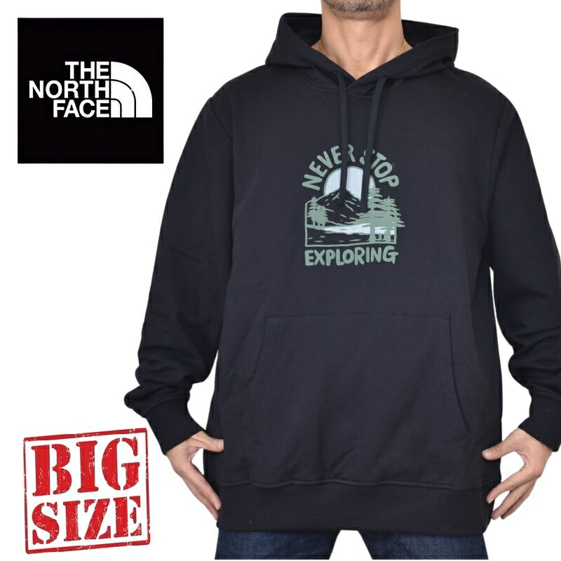 大きいサイズ メンズ ノースフェイス プルオーバー パーカー スウェット フーディー USAモデル THE NORTH FACE OUTDOOR GRAPHIC HOODIE XXL｜BigSize DEF 大きいサイズメンズ 11,803円