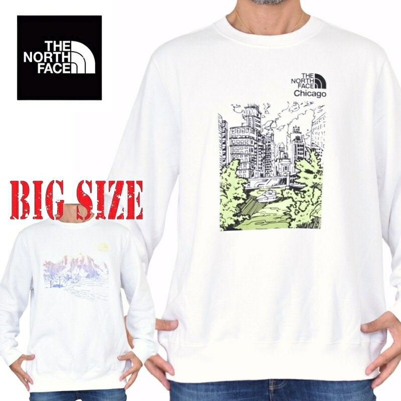 大きいサイズ メンズ ノースフェイス クルーネック スウェットシャツ トレーナー USAモデル THE NORTH FACE SOUVENIR CREW XL XXL