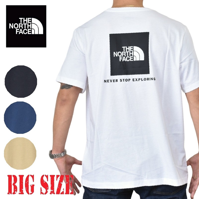 大層らしい大きさ メンズ 北の方人間の顔 半袖 ボックス席ロゴタイプ Ｔシャツ 黒 白 ヨーロッパ伝達ルート THE NORTH FACE RED BOX L XL XXL