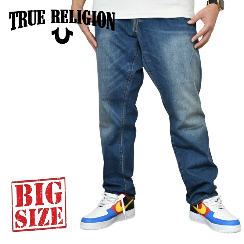 大きいサイズ メンズ TRUE RELIGION トゥルーレリジョン ROCCO SKINNY JEAN 32 デニムパンツ ジーンズ スキニー ストレッチ 46インチ