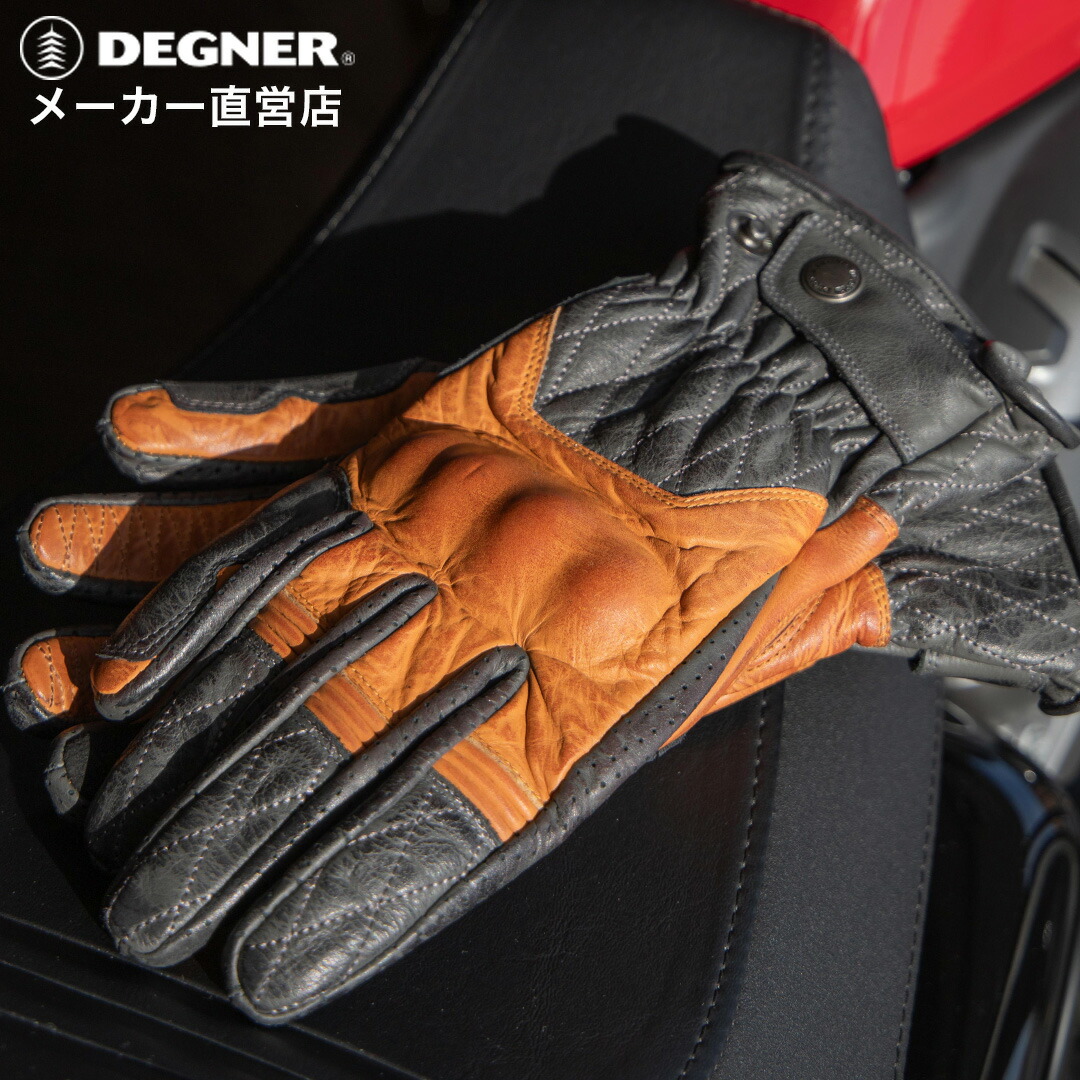 楽天市場】デグナー DEGNER バイク レザーグローブ WL235W タン