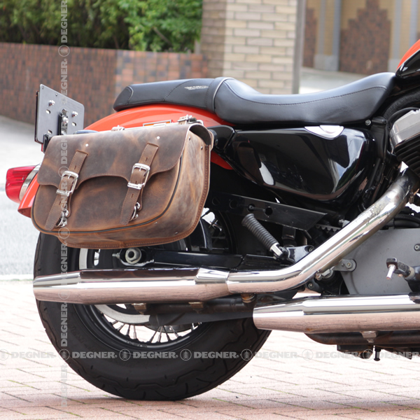 爆安 正規品 DEGNER LEATHER SADDLEBAG SB-48CR デグナー 本革 レザー