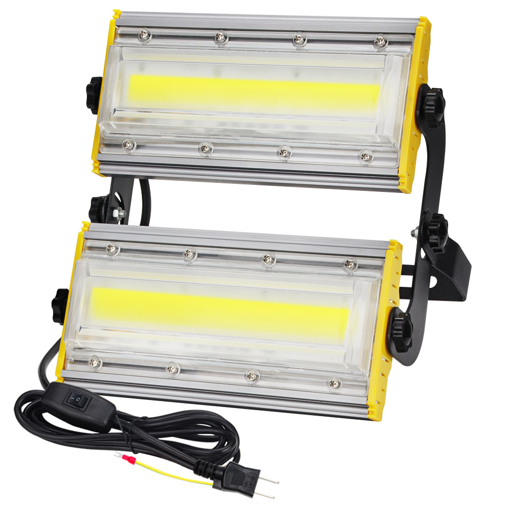 【楽天市場】【即納】 10台セット LED 投光器 100W 16500LM スイッチ付き AC 80-150V 昼光色 6000K 広角240度 IP67防水  3Mケーブル コード付き ledライト 長寿命 看板灯 集魚灯 野外灯 作業灯 駐車場灯 屋内 屋外 照明 船舶 送料無料 PSE : 出口商事