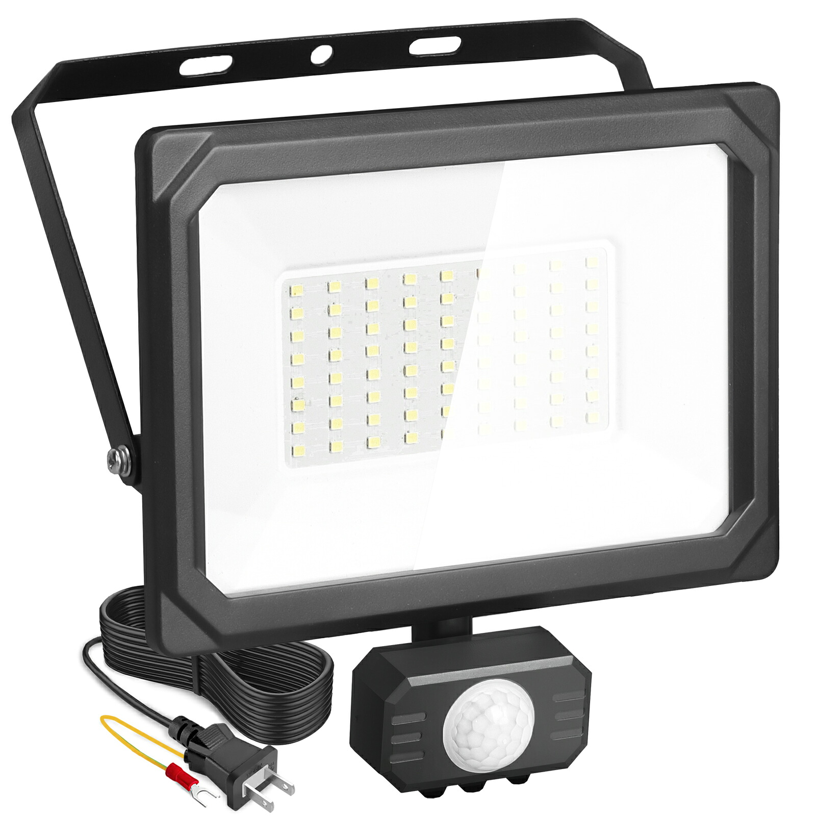 【即納】5台 検出器ともし火 差し込み式  50W LED投光照明器 室外 昼光色 6500K 550LM 掠めとる 窃盗犯 防犯ともし火 IP65 100V当て嵌める 薄型 広角ともし火 人感検出器 検出器部360°親しさ回転させる 雨合羽 高明快さ 省エネ 庭 パーキング場 部屋の入り口灯 歩廊【PSE公証済 2P繋ぎ】1年引き受ける 貨物輸送無料
