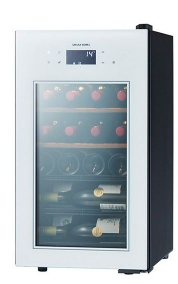 楽天市場】さくら製作所 ワインセラー (38本収納) ホワイト SA38W (右